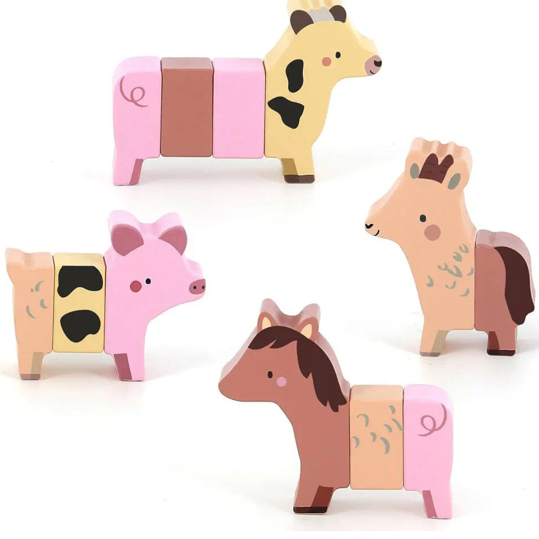 vilac puzzel grappige dieren - 4x3st
