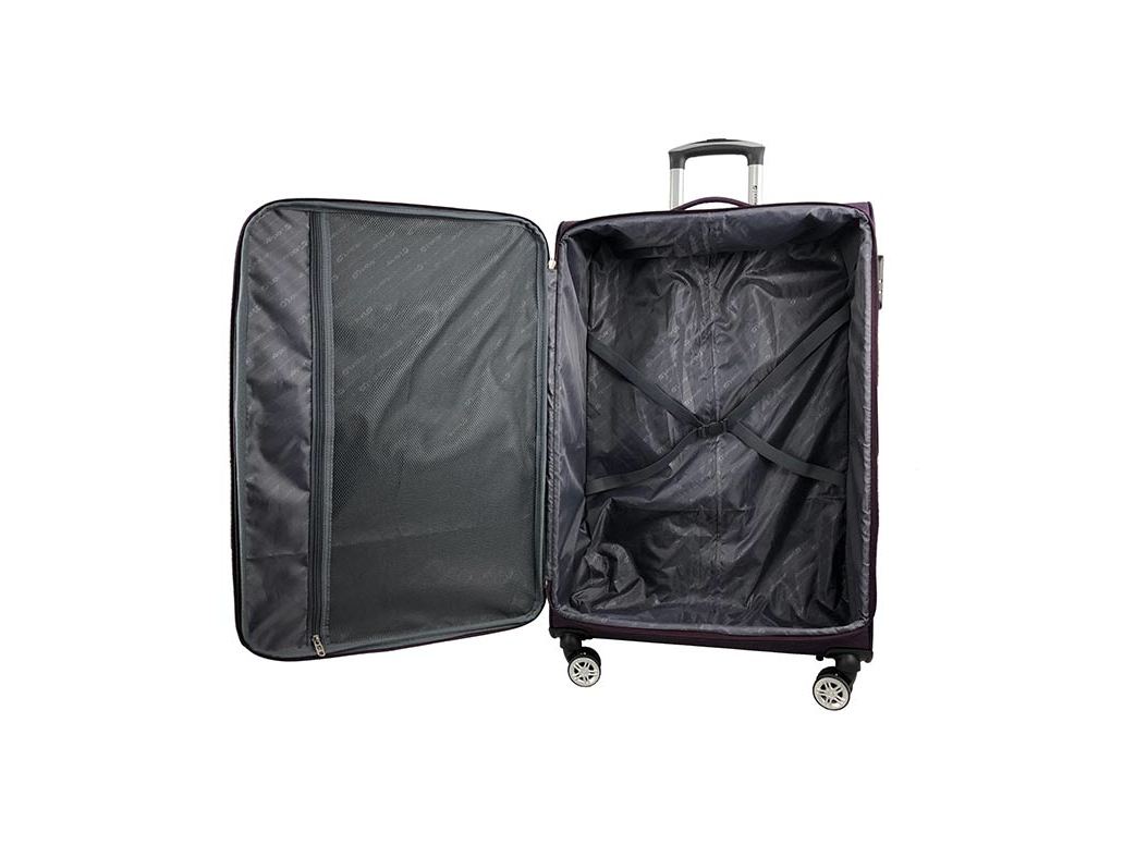 MALA DE CABINE FLEXÍVEL AIRPORT ROXO 8 RODAS 55CM