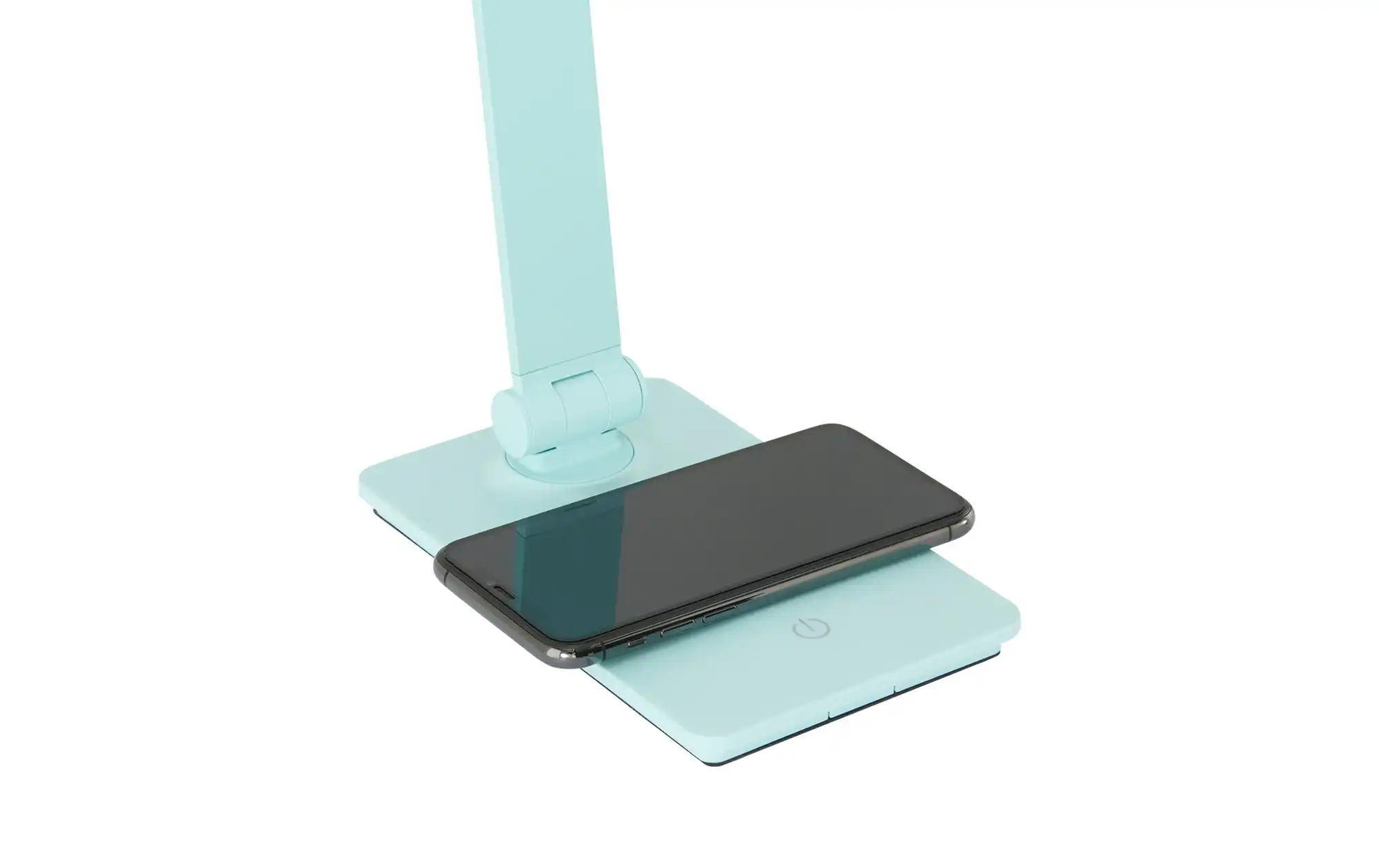 KHG LED-Tischleuchte, blau mit Qi-Charger