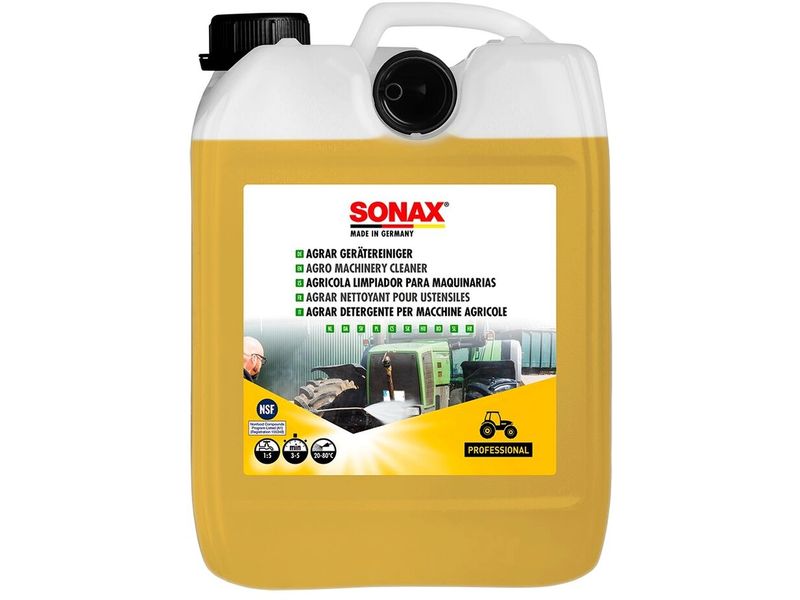 Sonax Agrar Gerätereiniger Alkalisch 5000 ml Alkalischer Kraftreiniger für die Maschinen- und Werkstattreinigung