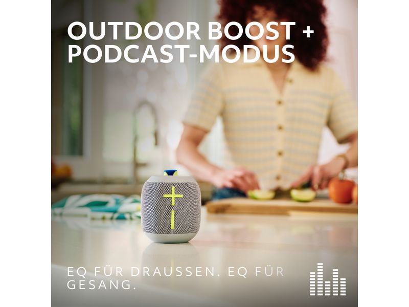 Ultimate Ears Bluetooth Speaker WonderBoom 4 Schwarz Wasserfester, kompakter Bluetooth-Lautsprecher mit bis zu 14 Stunden Akkulaufzeit