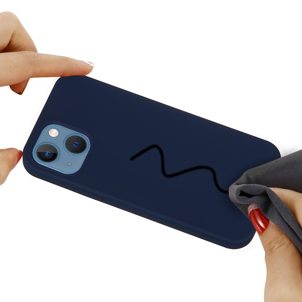 iPhone 15 Silikon Case Hülle - Dunkelblau