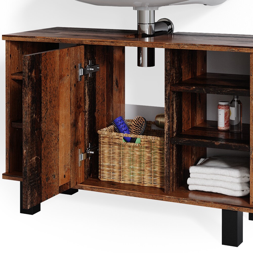 Vicco Waschtischunterschrank Badschrank Waschbecken Fynn Old Style Badmöbel 80cm