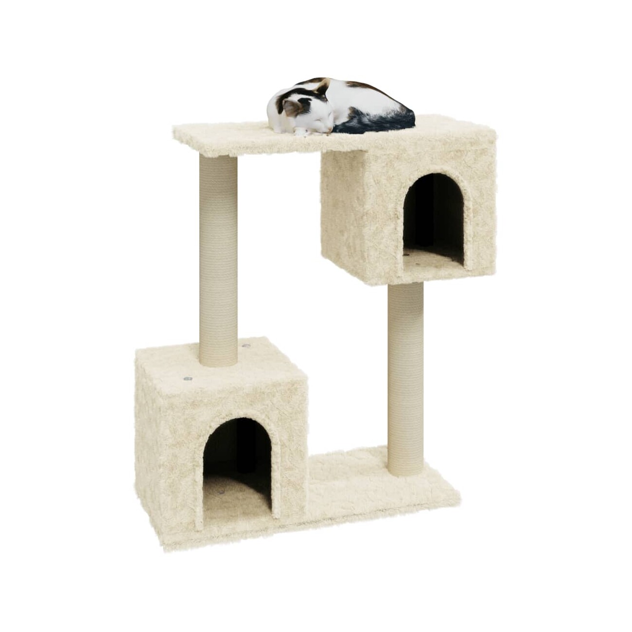 VidaXL Kratzbaum mit Sisal-Kratzsäulen 60cm creme