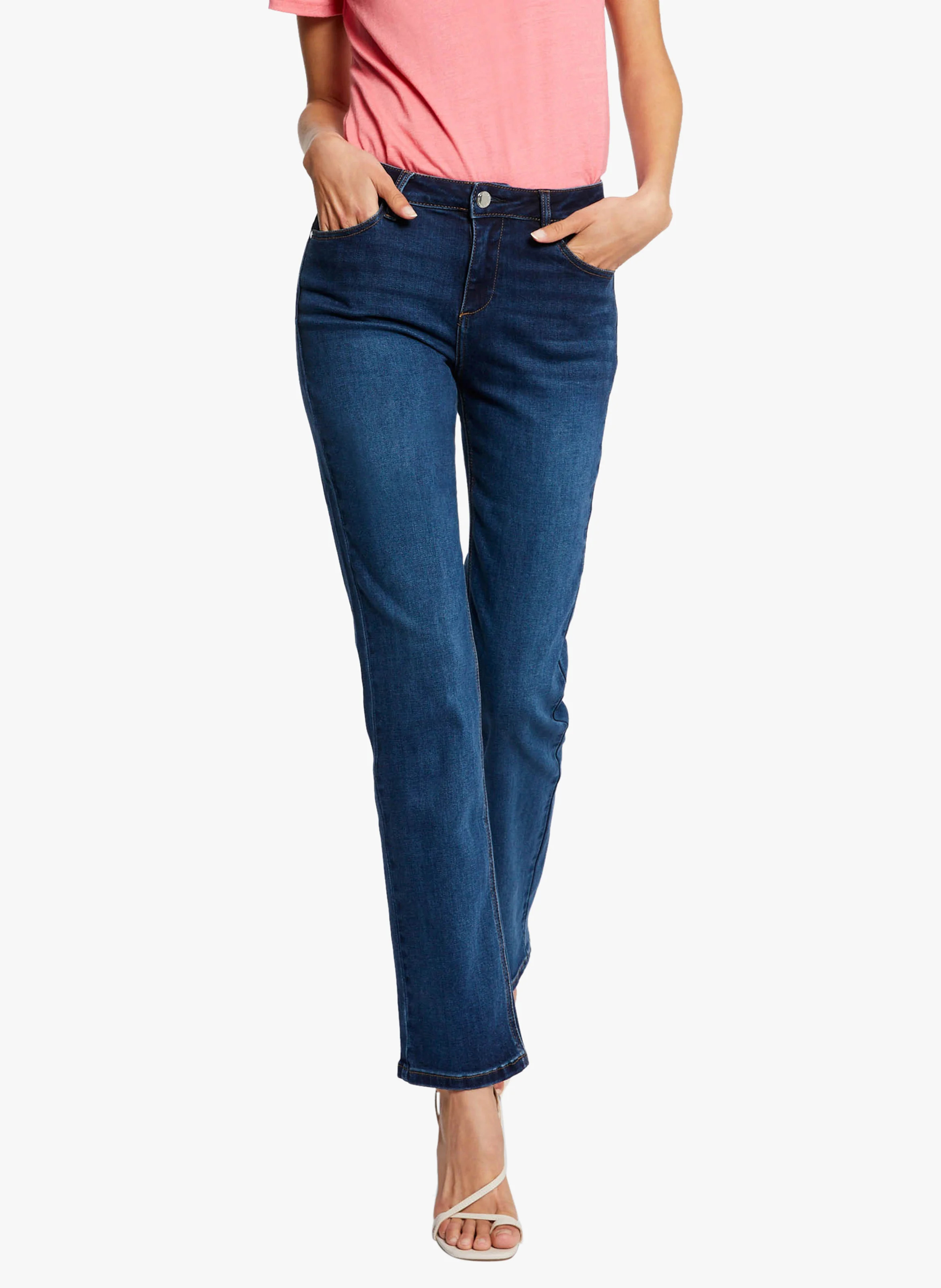 PDROIT - Jean flare en coton| Bleu