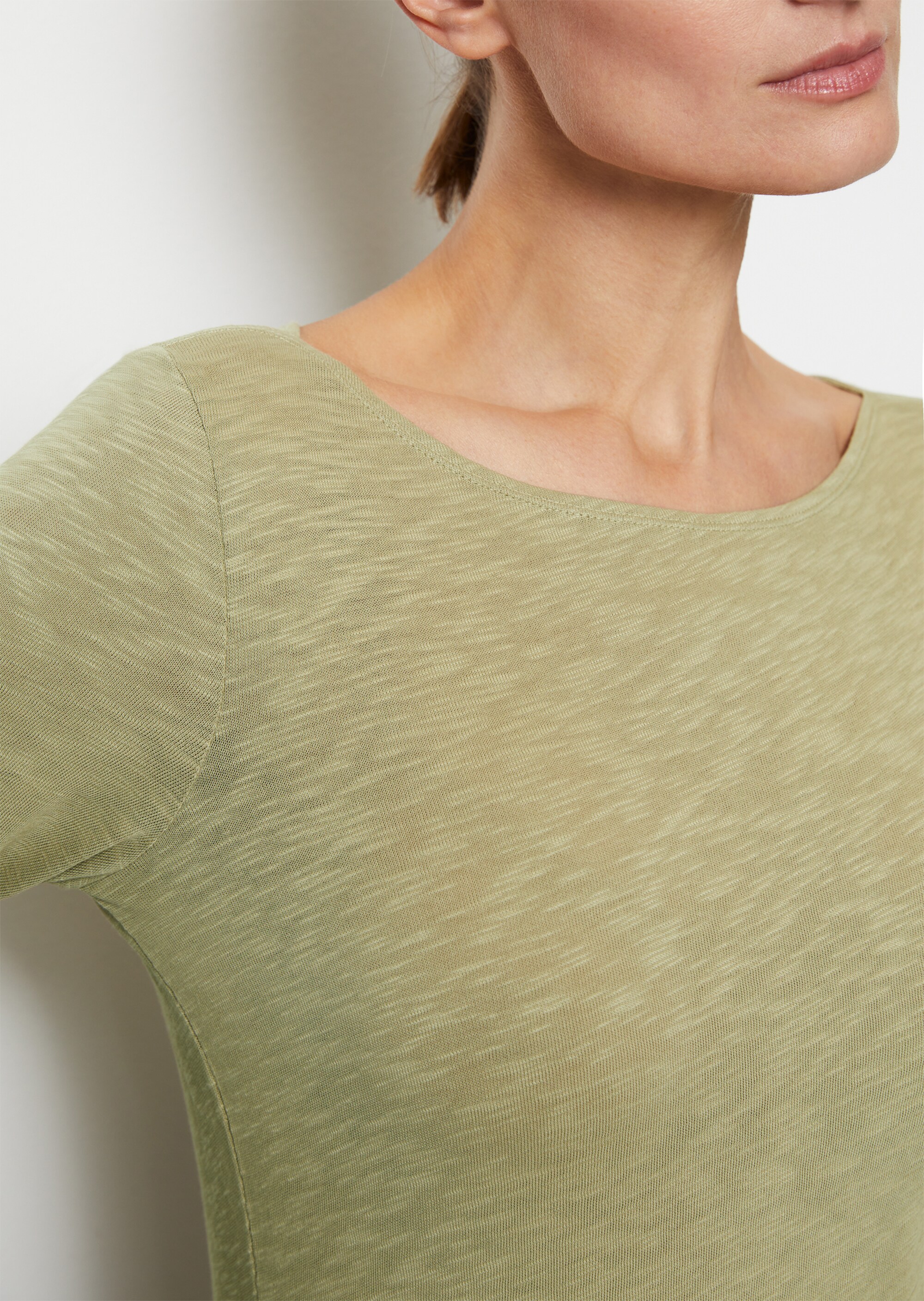 Longsleeve regularaus Slub Jersey
