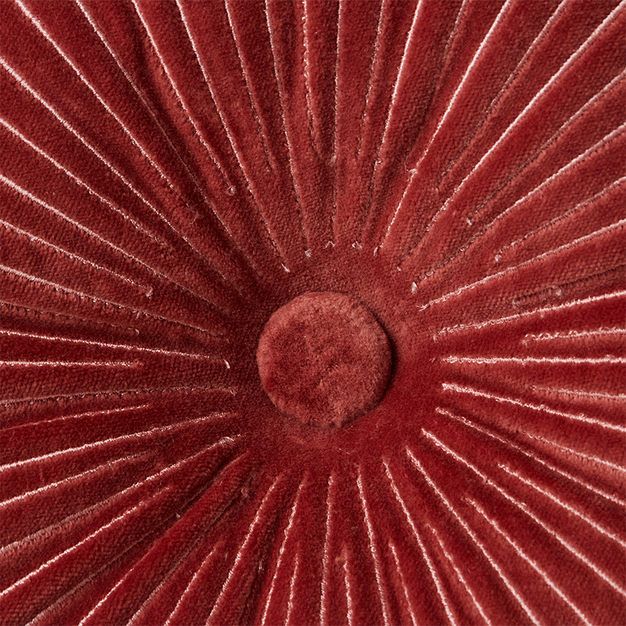 Sierkussen Round Ripple burgundy