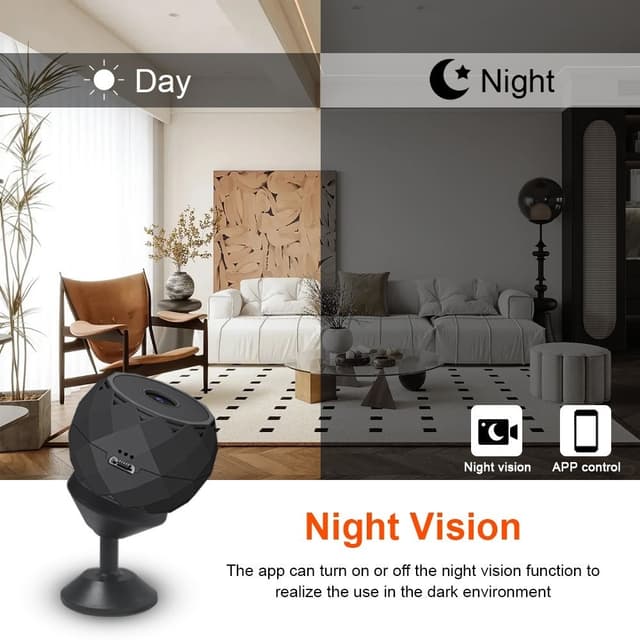 Hjemmeovervågning WiFi-kamera Mobiltelefon Fjernovervågning Night Vision-kamera