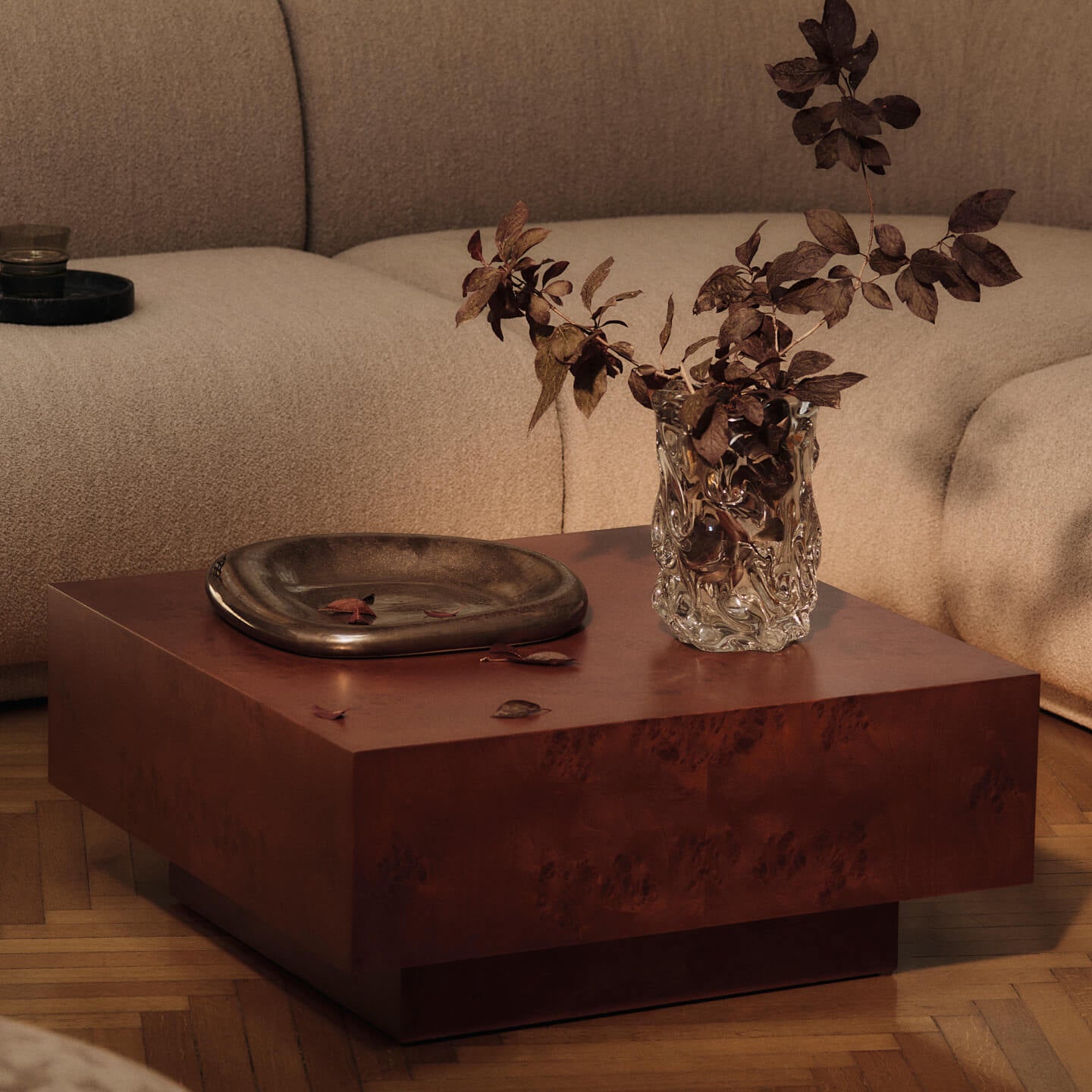 Ferm Living Burl Salontafel met Lade - Dark Stained