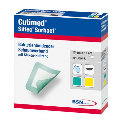 Cutimed® Siltec Sorbact 15 cm x 15 cm