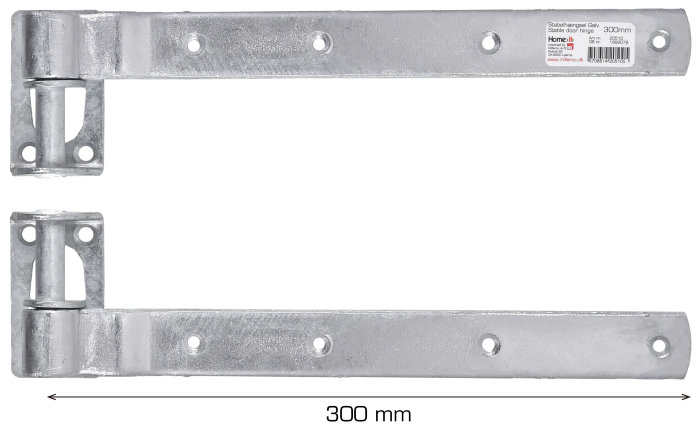 Stabelhængsel galvaniseret 300 mm