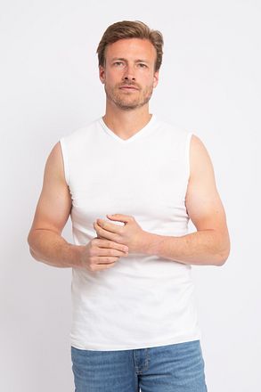 Alan Red Minto Singlet Wit (2-Pack) Herenmode 6685/2P/01 Minto Singlet White