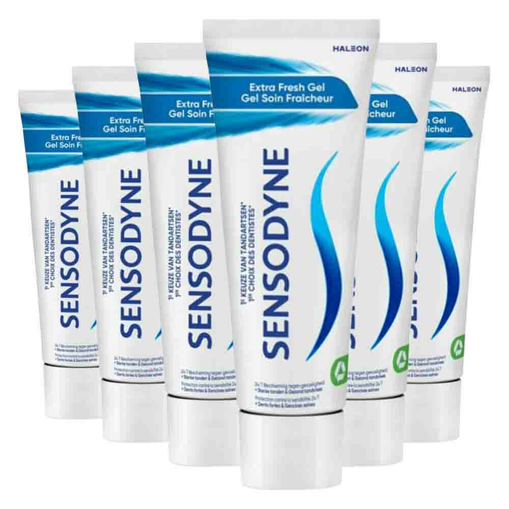 6x Sensodyne Tandpasta Extra Fresh Gel75 ml