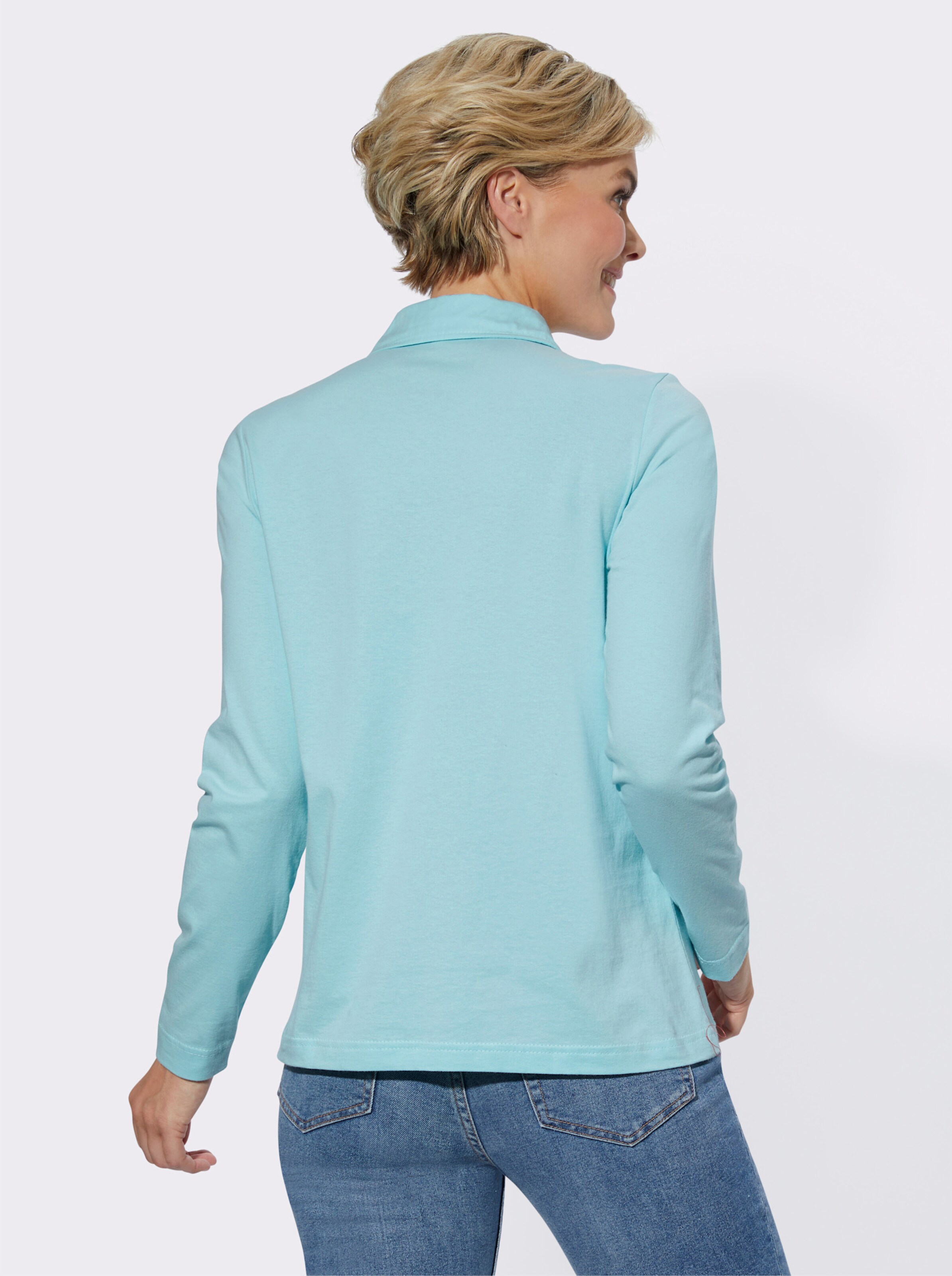 Langarm-Poloshirt