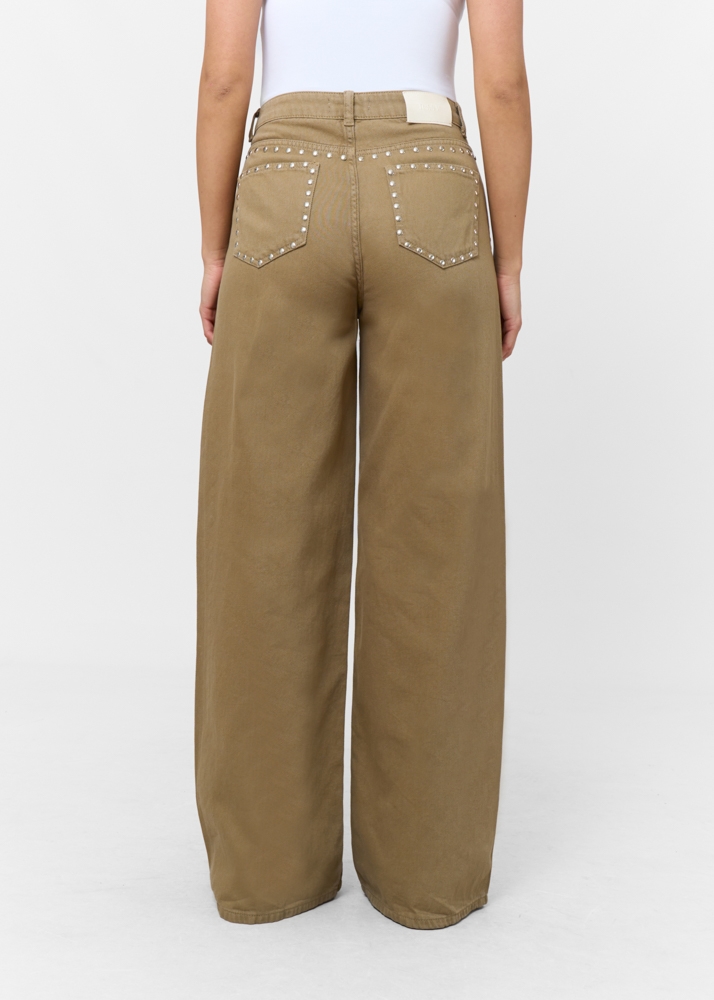 Dani stud jeans groen