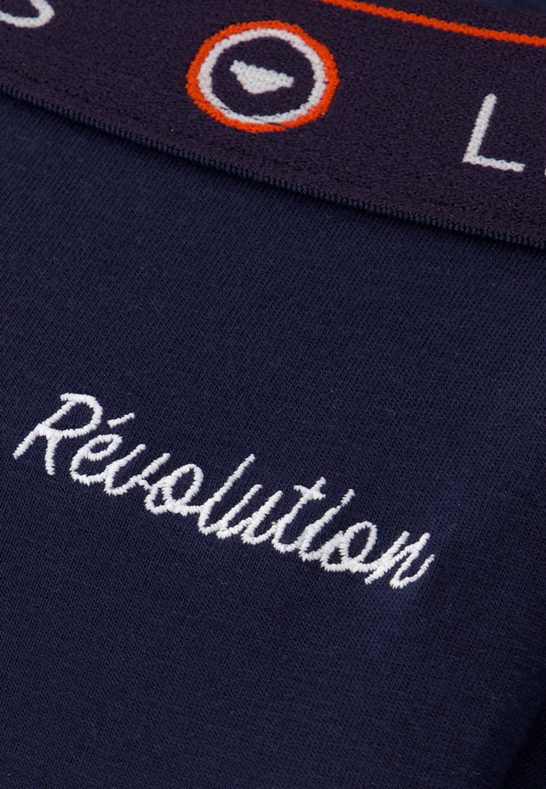 Slip en coton Brodé Révolution-Intrépide Marine