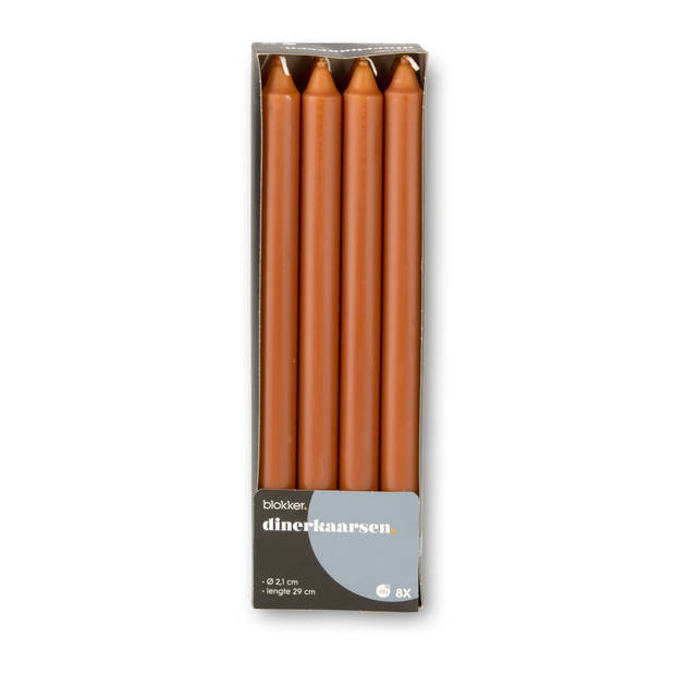 Blokker Dinerkaars - 8 stuks - 29 cm - Cognac