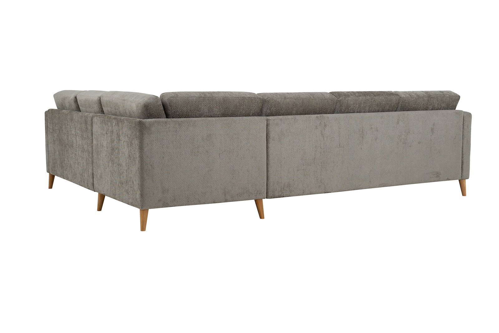 Eden hjørnesofa 32 hjørne i tekstil Movie 3/3 Warm Grey med ben i eik natur (15137).