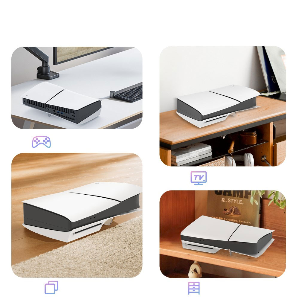 Sony PlayStation 5 PS5 Slim Halterung aus Acryl (Horizontal) - Transparent