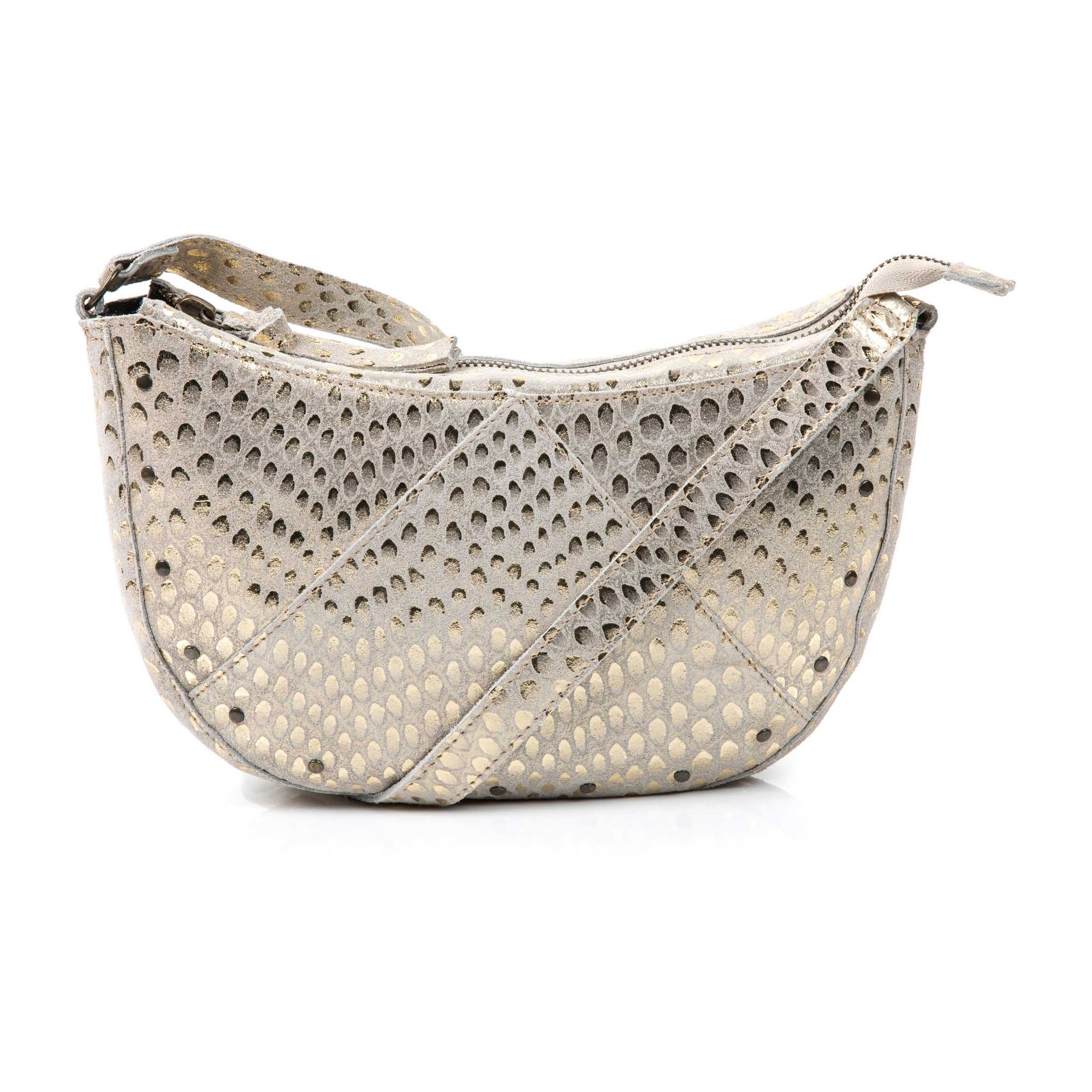 Sac bandoulière en cuir or