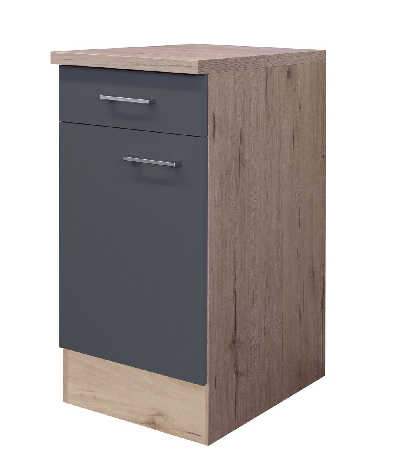 Unterschrank Tiago Basaltgrau/San Remo Eiche NB hell ca. 40x85x60cm