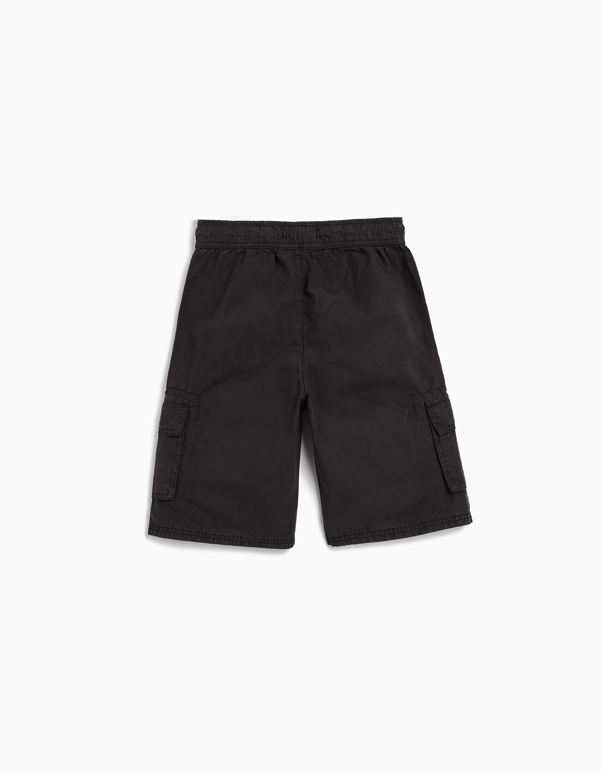 Calções Cargo, Menino, Preto