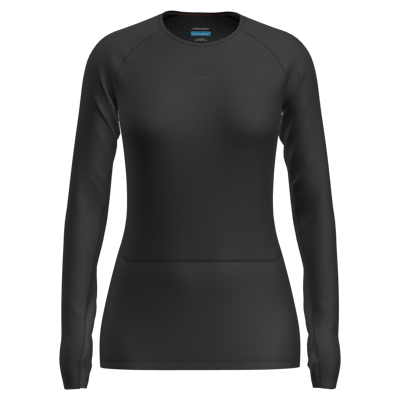 Icebreaker 125 ZoneKnit LS Crewe Womens Black