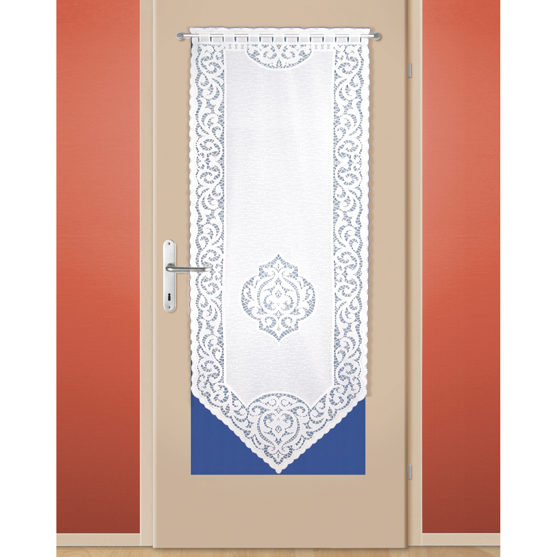 Gardine - Jacquard-Tür Panneaux - weiß - 60/160 cm
