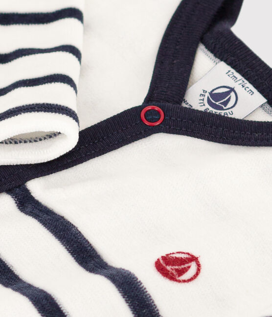 Pyjama bébé rayé en velours