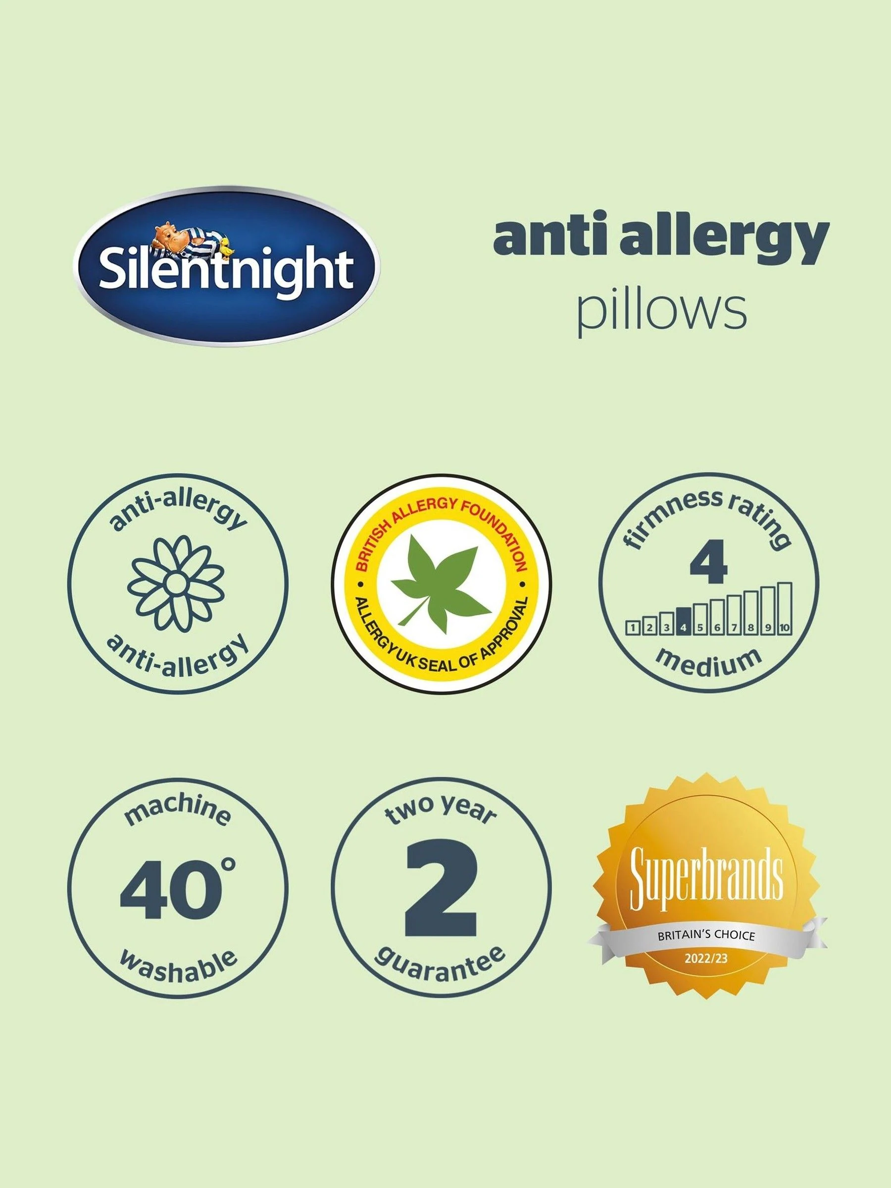 Silentnight - Verpakking van 2 anti-allergiekussens