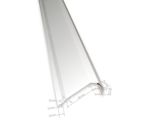 PRECIT Randhoek voor Sandwichpaneel Dak Grijs Wit RAL 9002 2000 mm x 170 mm