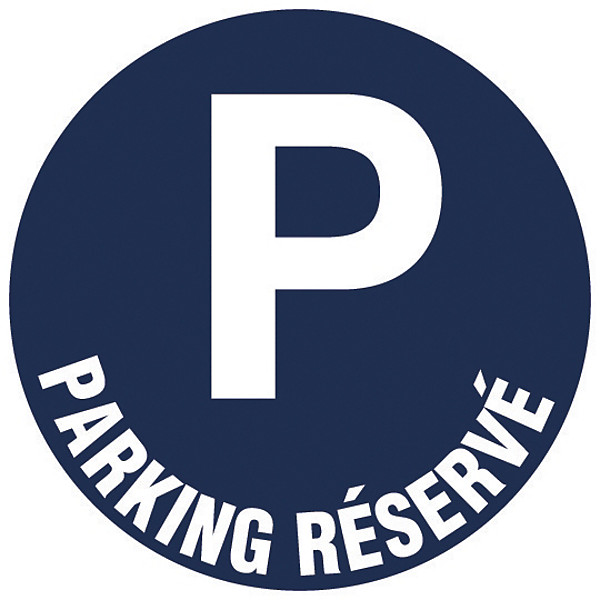 Panneau parking réservé diamètre 45 cm polystyrène antichoc