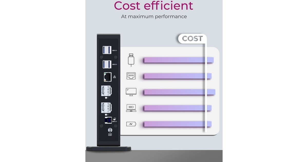 ICY BOXIB-DK2252AC dockingstation  (Zwart, USB-A, HDMI, DisplayPort)