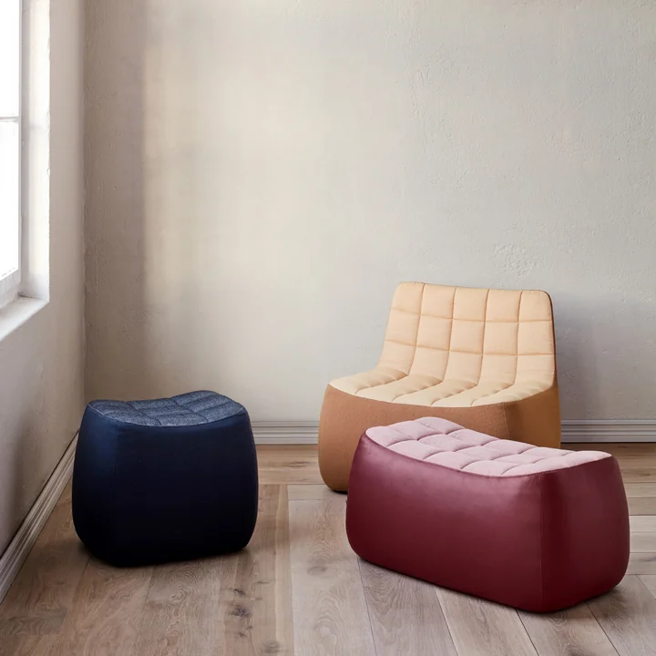 Northern - Yam Pouf medium, hellgrau (Brusvik 05)