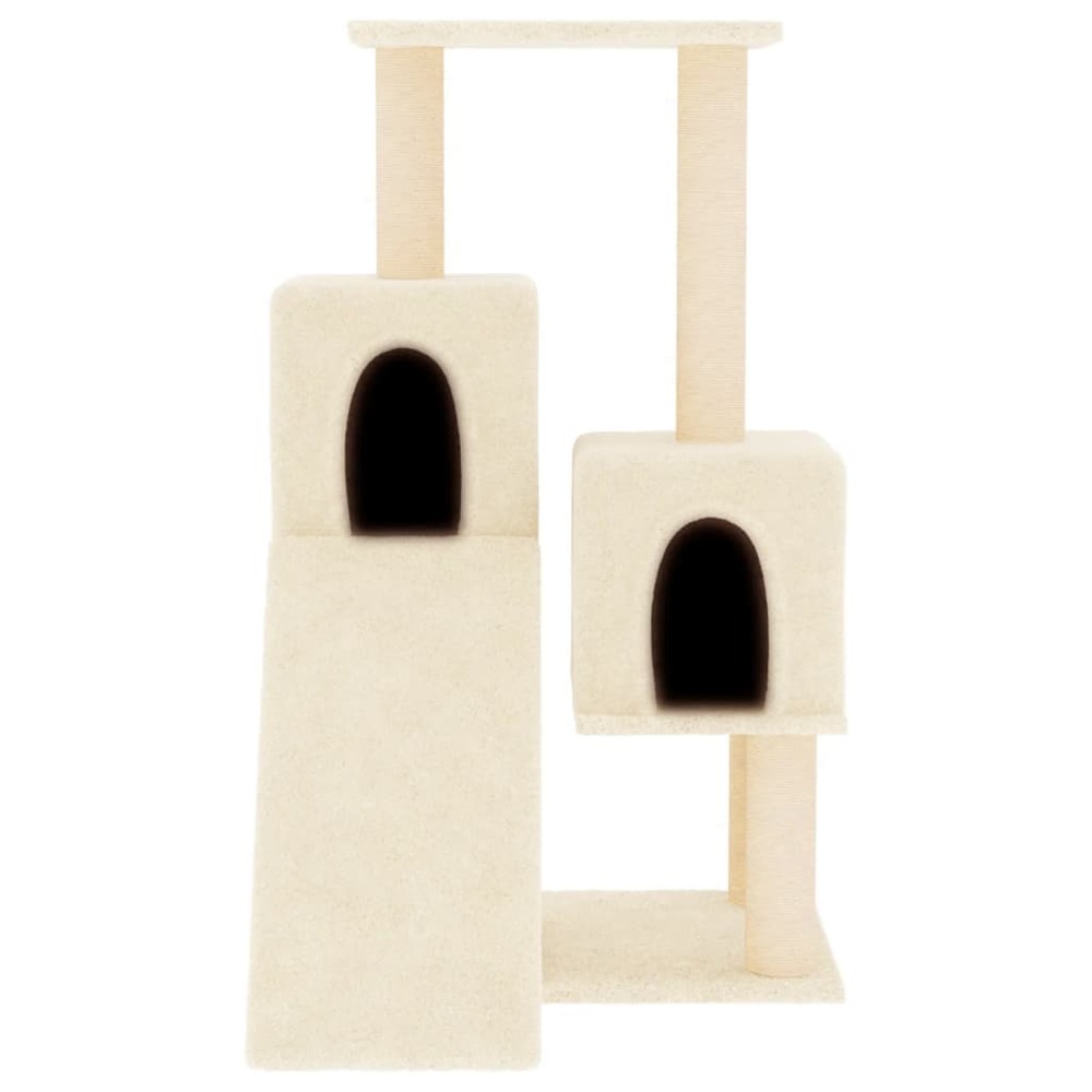 Arbre à chat avec griffoirs en sisal crème 82 cm