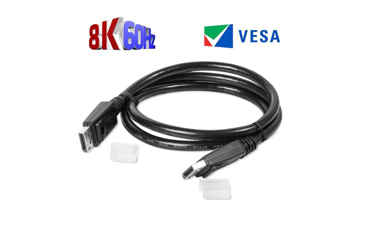 Kabel HBR3 DisplayPort 1.4 - DisplayPort, 1 mDisplayPort 1.4 HBR3 8K60Hz Kabel, Stecker/Stecker