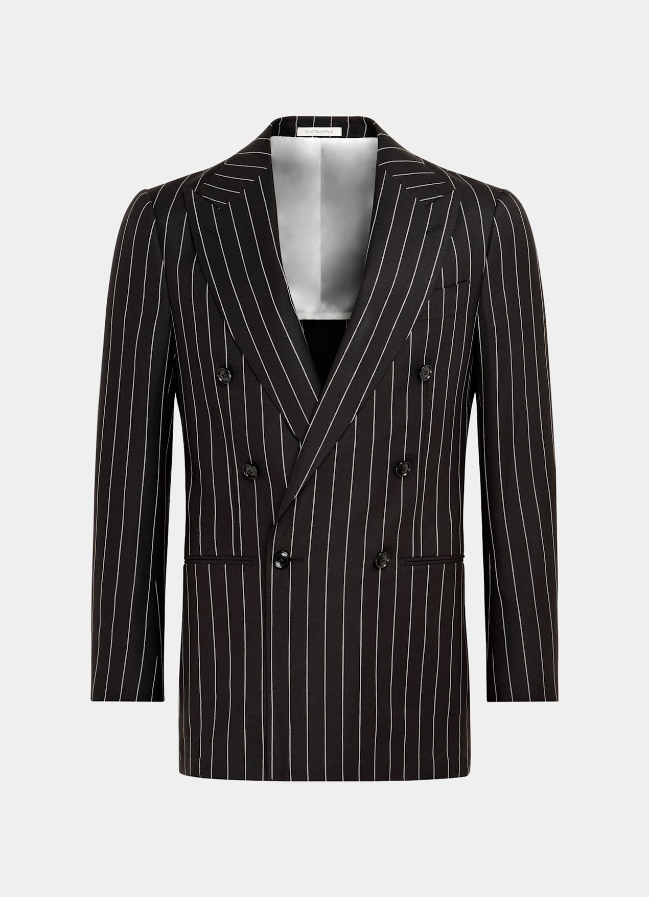 Costume Havana coupe Tailored marron foncé à rayures