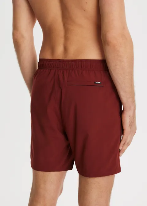 Zwembroek met logo rood (BRIQUE)