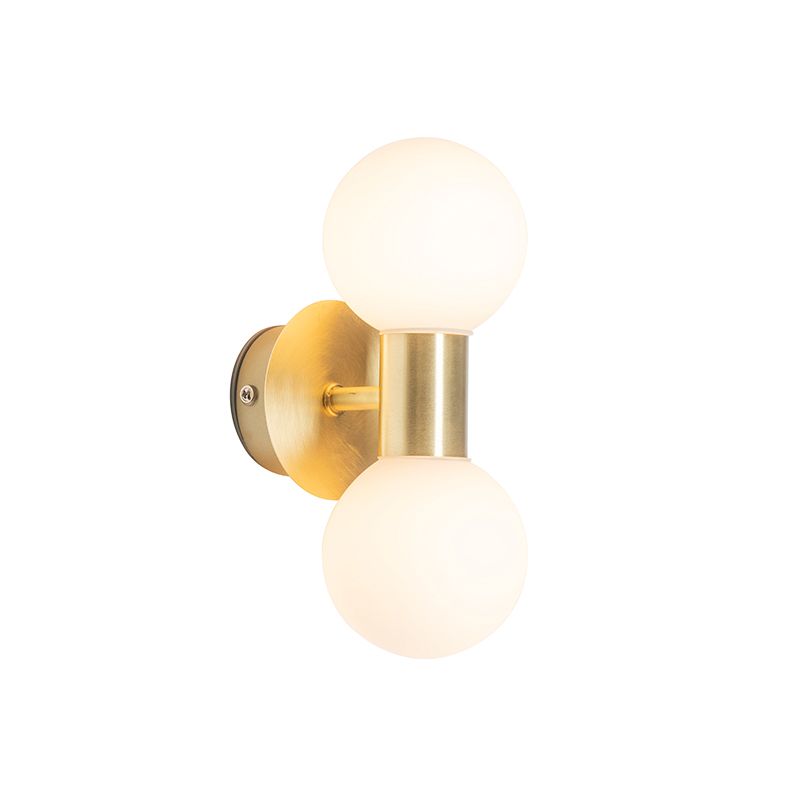 Moderne wandlamp goud IP44 2-lichts - Cederic