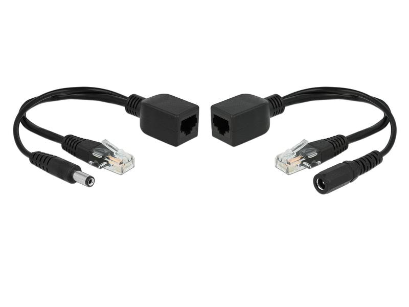 Delock PoE Converter Passives Adapter Set RJ45, DC 5.5 x 2. Delock Passives PoE Adapter Set RJ45 DC 5.5 x 2.5 mm