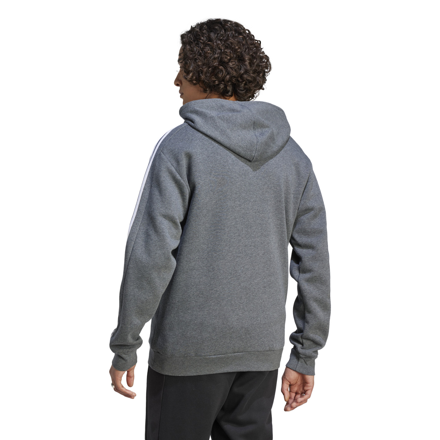 Adidas Essentials Fleece Hoodie Donkergrijs Wit