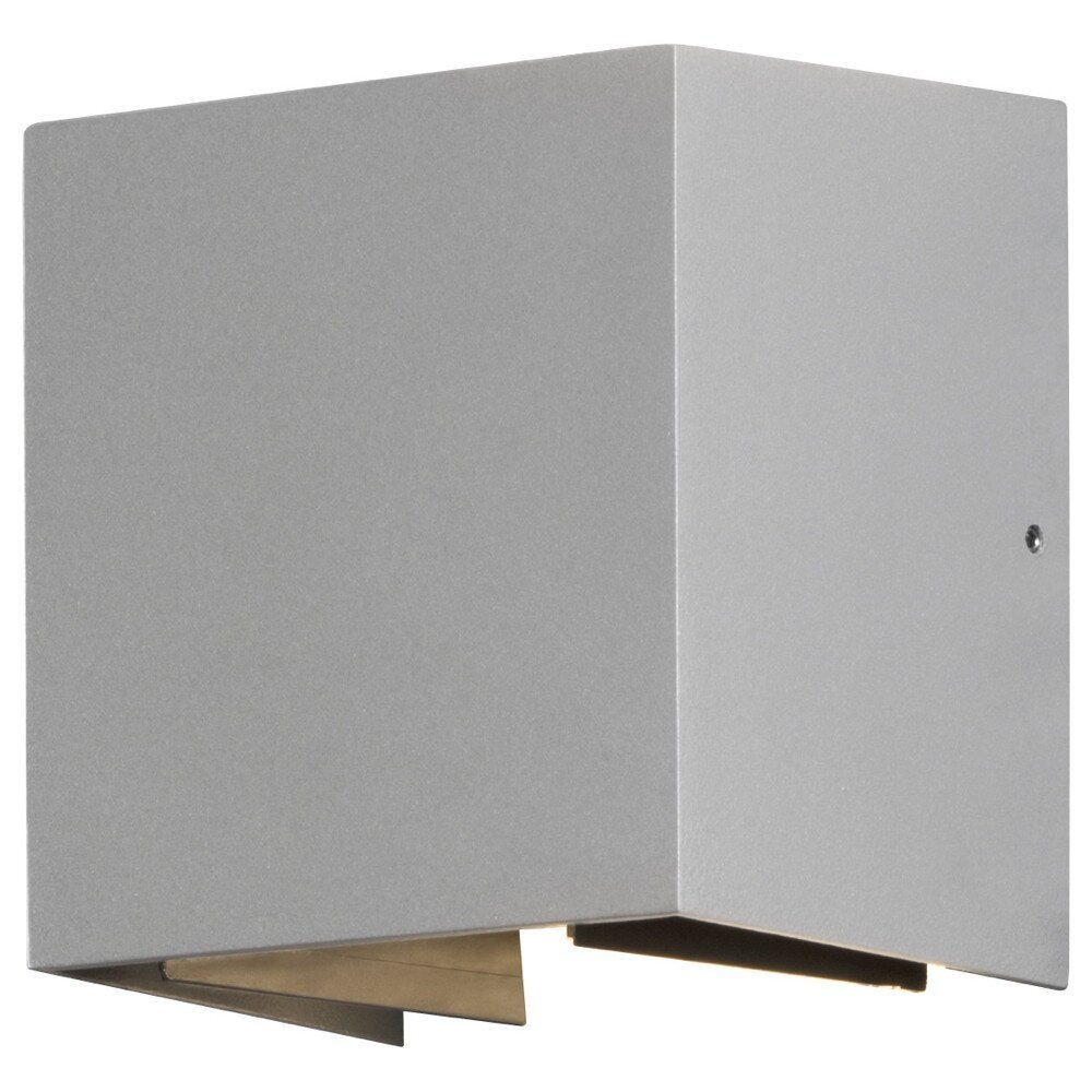 Flexibele LED-wandlamp Cremona van grijs aluminium en helder acrylglas, instelbare lichtopbrengst, IP54, 130 mm