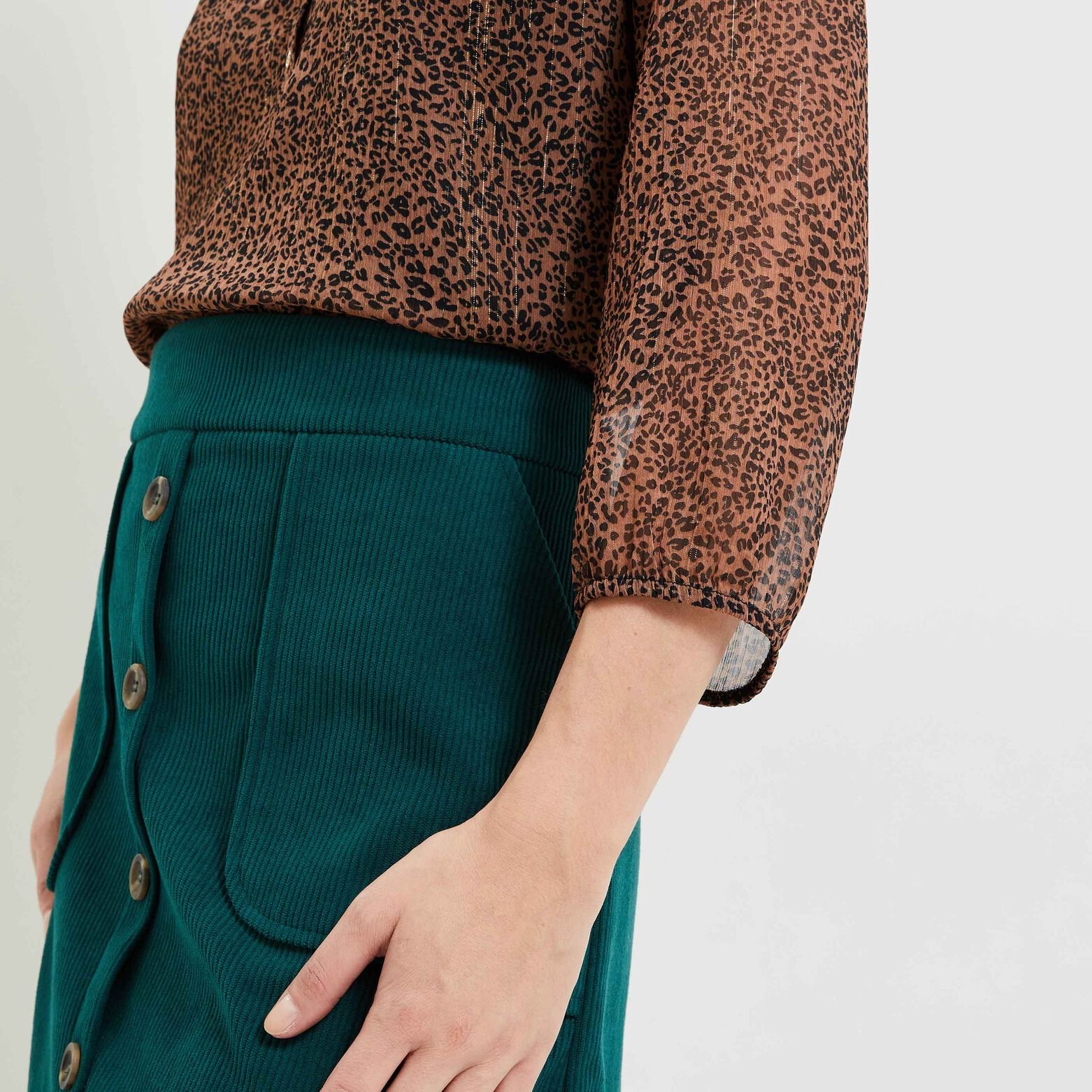 Blouse imprimé léopard femme
