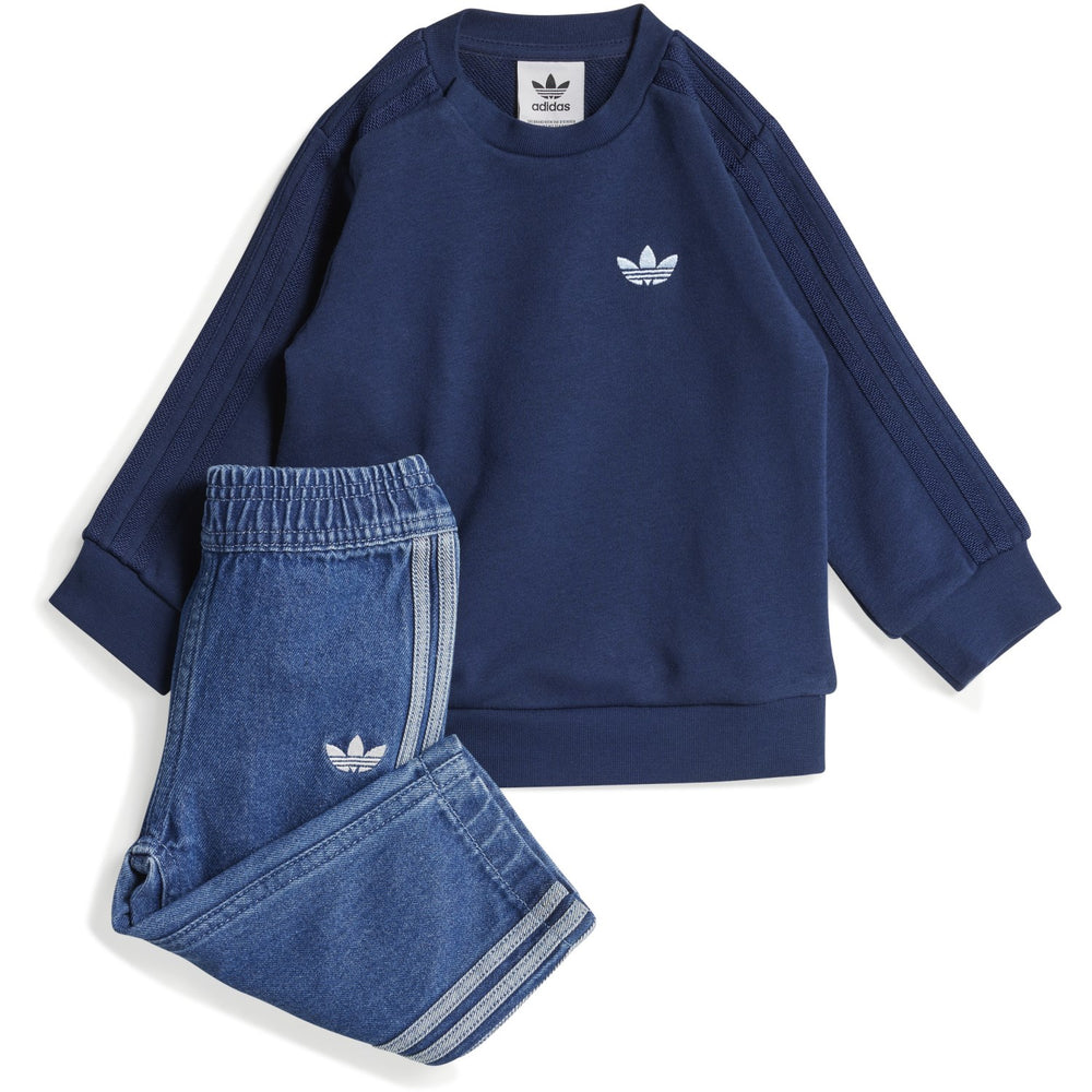 Køb adidas Originals Medium Blue Denim/Night Indigo Denim Crew Sæt