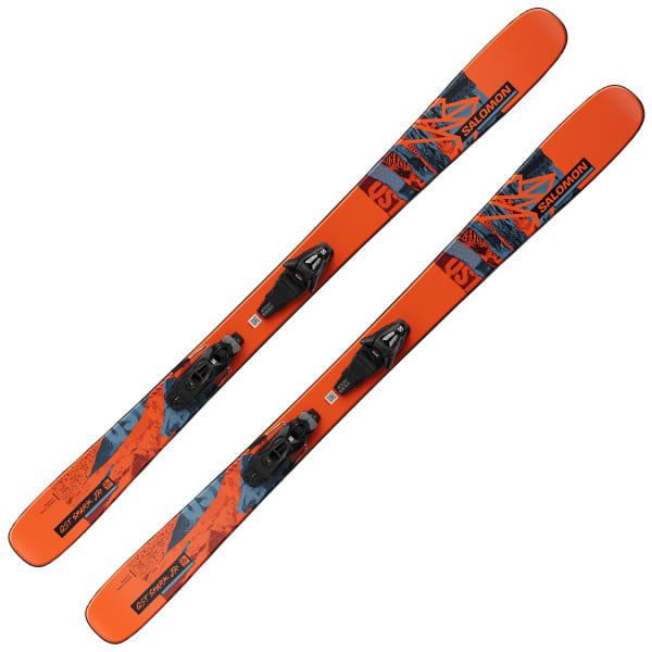 Pack ski SALOMON QST SPARK JR S + C5 GW J85 FLAME / COPEN BLUE / BLACK