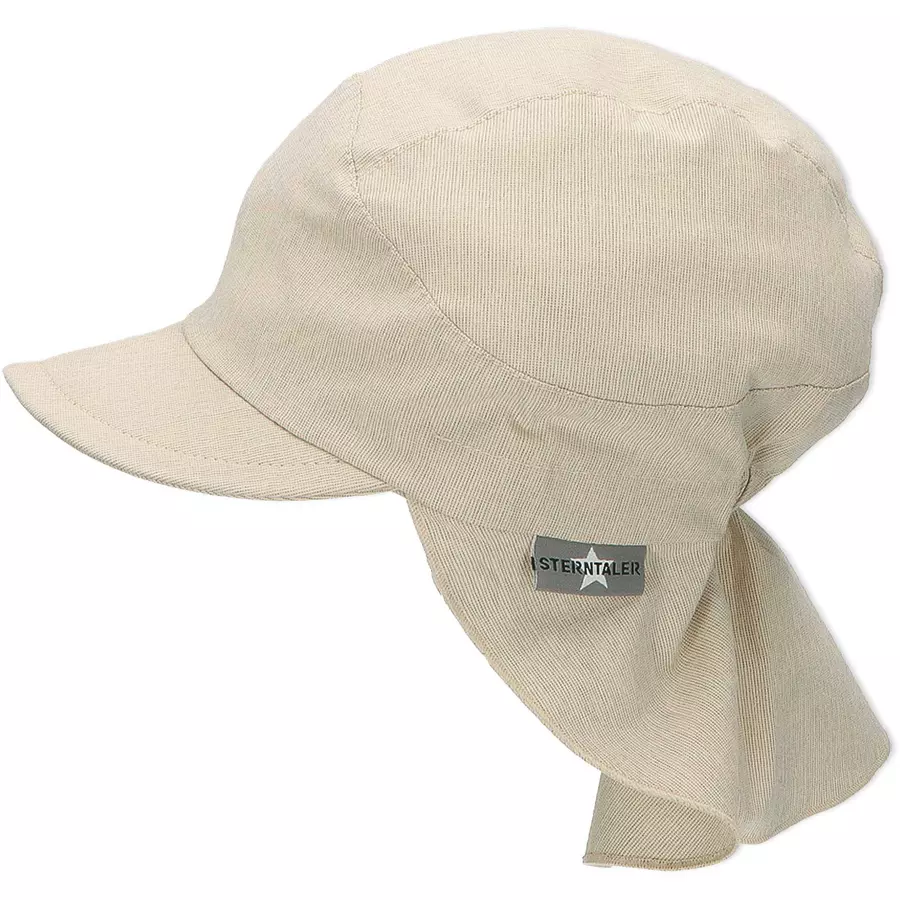 Sterntaler Schirmmütze mit Nackenschutz beige