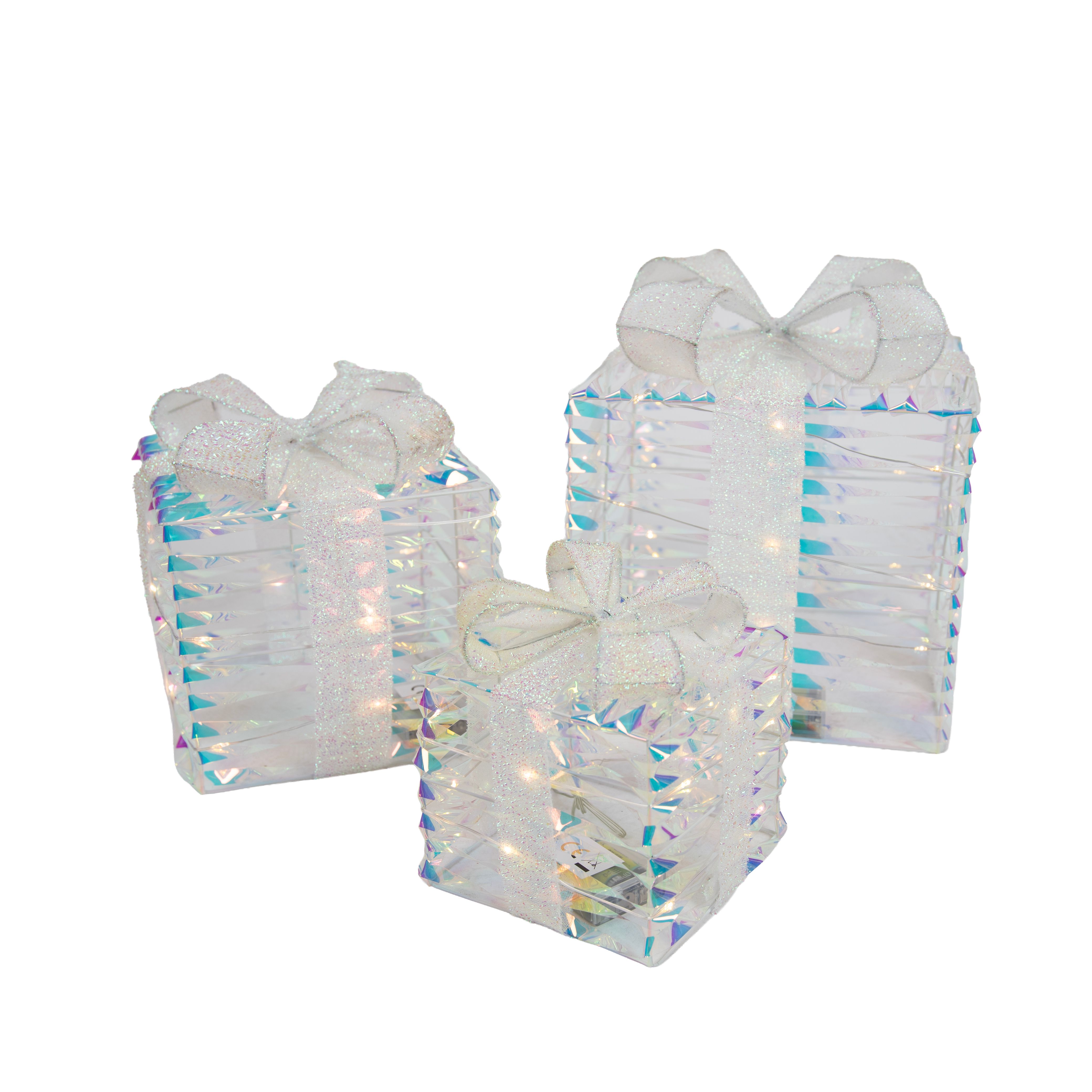Set van 3 kerst regenboog cadeaus incl. LED - Niji