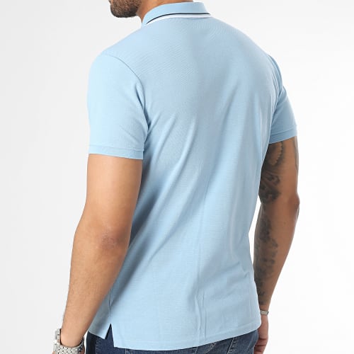 Polo Manches Courtes Bleu Clair