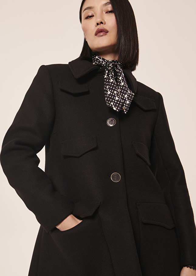 Manteau Marinnoir en drap caban
