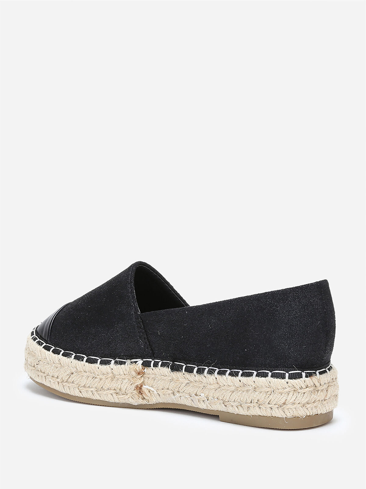 Espadrilles pailletées à plateforme- Noir